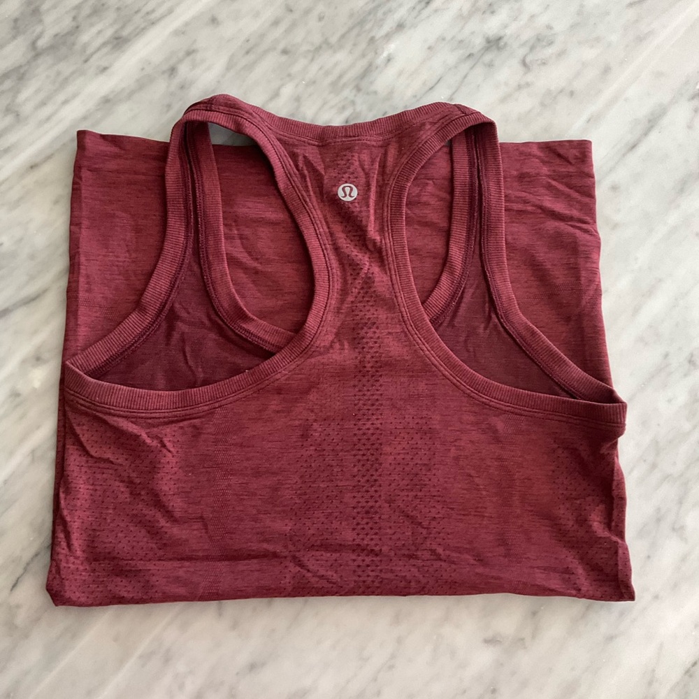 lululemon athletica Women's Burgundy Sports Top